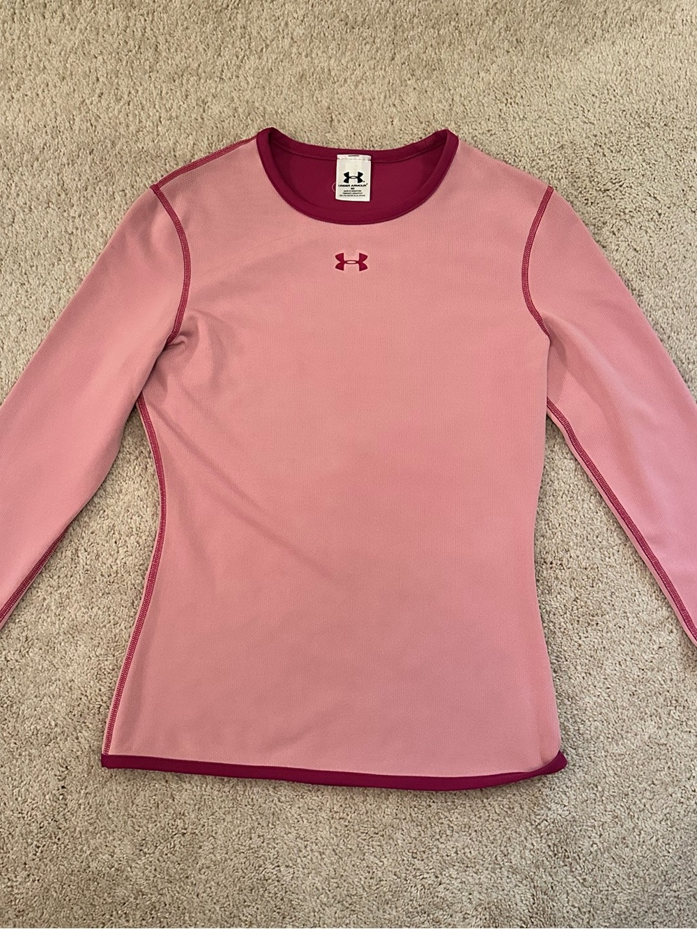 Under Armour Pink Reversible Long Sleeve Athletic Top